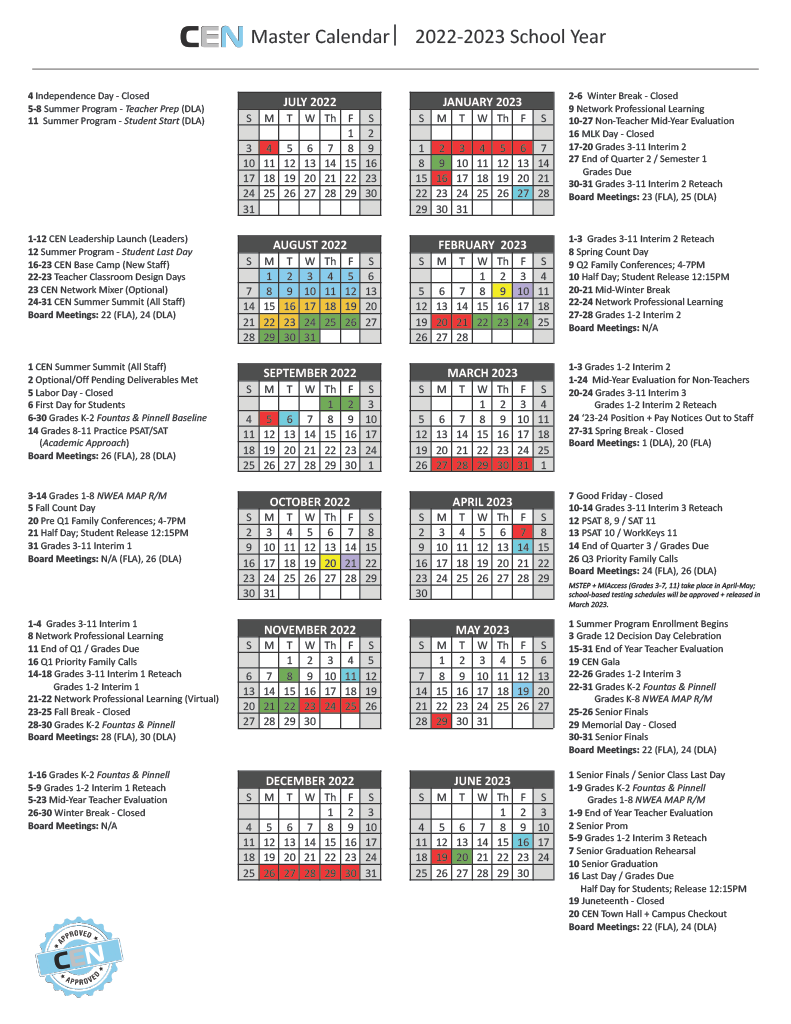 Academic Calendar | View the current academic calendar for the ...